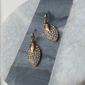 Gold and crystal earrings